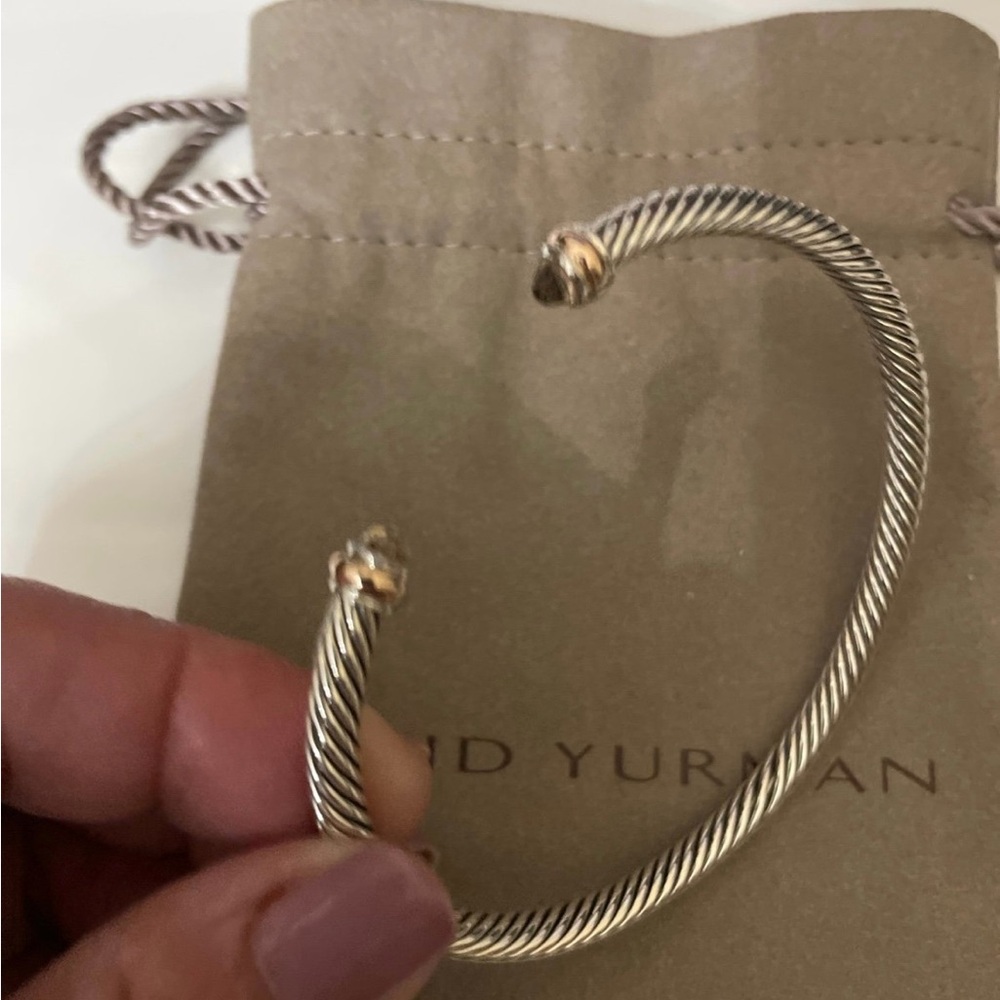 David Yurman 4 mm Cable Classic with Rose Gold & Morganite